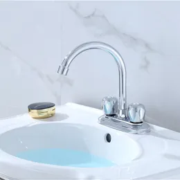 Bathroom Sink Faucets Classic And Cold Two-way Basin Faucet Copper Alloy Mixing Valve Two-hole Kitchen