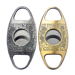 Zinc Alloy Stainless Steel Carving Cigar Cutter Cigars Scissors Double Blades Cigarettes and Tobacco Knife