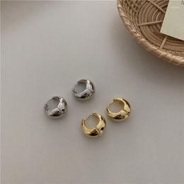 Stud Earrings South Korea Retro Geometry C Joker Ear Buckle Temperament INS Wind Hollow Out Fashion Tide Female Jewelry