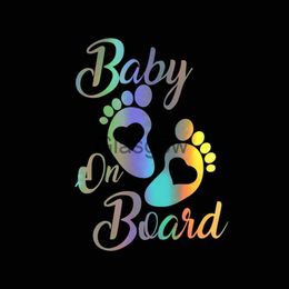 Car Stickers Car Sticker 3D 127CM178CM Baby On Board Decals 3D Stickers on Car Reflective Motorcycle Car Styling x0705