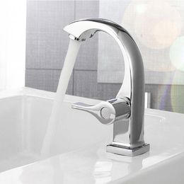 Bathroom Sink Faucets Silver Basin Faucet Copper Alloy For Cold Water Tap Deck Mounted Single Hole And Handle Home Kitchen