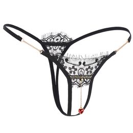 Women Sexy Lingerie Erotic Open Crotch Panties Porn Lace Embroidery Transparent Underwear Crotchless Sex Wear G-string Thong194c