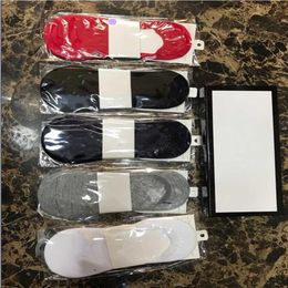 2021 Men's Socks for men and Womens sport sock Slippers 100% Cotton whole Couple design 5 pcs with box284Y