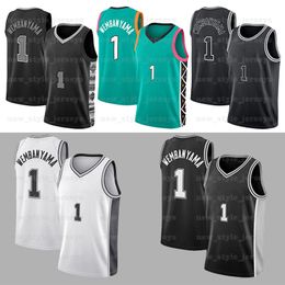 Unisex 1 Victor Wembanyama Spurss Basketball Jerseys First Round Pick Tim San Duncan Antonio