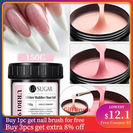 Nail Polish Sugar shiny rubber bottom filled with 150g gold sequins pink camouflage gel Colour soap UV LED nail gel varnish 230704