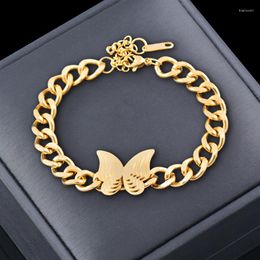 Link Bracelets SINLEERY 316L Stainless Steel Solid Multilayers Butterfly Flower For Women Hand Chain Fashion Jewellery DL054 SSB
