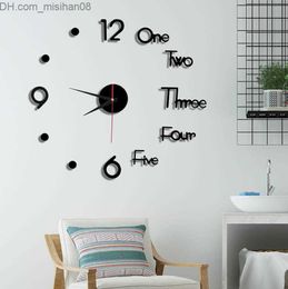 Wall Clocks 3D Luminous Wall Clock Mirror Wall Stickers Creative DIY Clocks Removable Art Decal Home Decor Living Room Quartz Needle Z230705