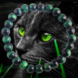 Charm Bracelets Men Street Style Wrist Wear Buddha Mala Yoga Green Tiger Eye Natural Stone Beads For Mens Jewellery Accessories