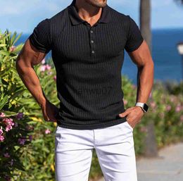 Men's T-Shirts 2023 Men Sport Tee Polos TShirt Top Fitness Short Sleeve Blouse Casual Slim Fit Summer Breathable Gym Bodybuilding J230705