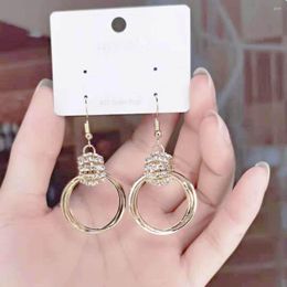 Stud Earrings South Korea Fashion Temperament Rhinestone Collar Ear Hook Wave Of Exaggerated Female Personality