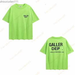 Men t Shirt Mens Designer Shirts Galleryes Fleece Reflective Print Quality Oversize High Street Retro Cotton Dept Anti-pilling Sports Tshirts A0505ee