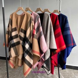 Designer Luxury Bur Home scarves for sale British Light Luxury Classic Wool Cashmere Plaid Scarf Large Shawl Cloak Top Double sided Dual purpose Autumn and