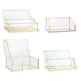 Business Card Files Desk Shelf Box Storage Display Stand Acrylic Plastic Clear Desktop Business Card Holder Organisers Case for Home Office 230704