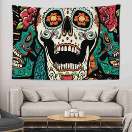 Tapestries Dome Cameras Skeleton Aesthetics Tapestry Wall Decorative Art Blanket Curtains Hanging at Home Bedroom Living Room Decor