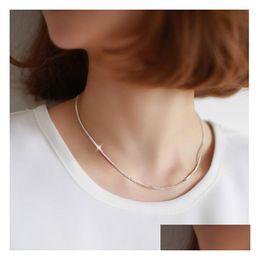 Chokers Fashion Snake Chain Necklaces 925 Sterling Sier Adies Valentine Gift Women Jewerly Drop Delivery Jewellery Pendants Dhnse