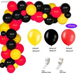 Race Car Party Birthday Balloons Red Black Yellow Balloon Arch Garland Kit for Racing Car Birthday Party Baby Shower Decorations L230626