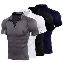 Men's T-Shirts Compression Running T Shirt Men Quick Dry Gym Clothing Fitness Breathable Rashguard Bodybuilding Tights Summer Sports Shirt Man J230705