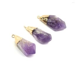 Pendant Necklaces Natural Stone Irregular Amethyst 15-50mm Charm Making DIY Necklace Earrings Fashion Ladies Boutique Jewellery Accessories