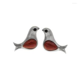 Stud Earrings S925 Sterling Silver Retro Simple And Creative Swallow Fresh Small Cute Bird