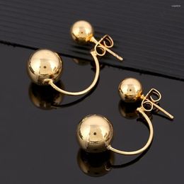 Stud Earrings Trendy Gold Color Bead For Women Girls African Ball Ethiopian Cute Jewelry