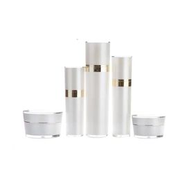 30ml 50ml 120ml Refillable Acrylic Empty Sprayer Lotion Pump Perfume Bottle Lotion Fragrance Containers Bottles 15g 30g 50g Cream Jar Gjpxj