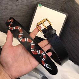 Hot quality best black genuine leather snake pin buckle women belt with men designers belts men belts designer belts a1