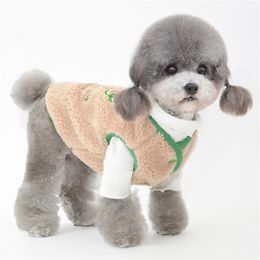Dog Apparel Winter Warm Pet Dog Vest Polar Fleece Clothes Soft Kitten Jacket Coat Cat Puppy Sweater for Cold Weather Cute Plush Dogs Apparel 230704