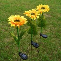 Outdoor garden solar light decoration LED simulation sunflower lawn light