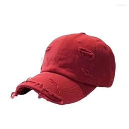 Ball Caps Broken Edge Hole Baseball Hats For Men Old Sun Hat Casual Retro Sunshade Cap Women's Hip-hop Tide Snapback