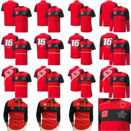 Formula 1 Racing T-shirt New F1 Red Team Driver Shirts Racer Fans Casual Polo Summer Long Sleeve Jersey BEM3