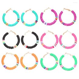 Stud Earrings Boho Multicolor Polymer Clay Heishi Beads Earing Women Girl 2023 Fashion Eco-friendly Bohemian Summer Chic Jewellery Present