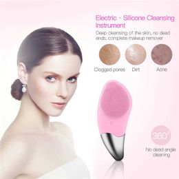 Face Care Devices Mini Electric Facial Cleansing Brush Silicone Sonic Cleaner Deep Pore Cleaning Skin Device Usb Recharge 230630