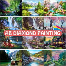 Stitch Diamond Painting Landscape Nature Scenery 5d Embroidery Full Square/round Drill Hobby Home Decor Diy Gift Rhinestone Mosaic