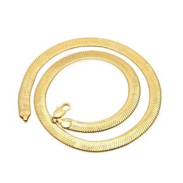 Chains 8 10 Mm Gold Snake Chain Necklace Mens Flattened Smooth 30Inch For Women Hip Hop Jewellery Drop Delivery Necklaces Pendants Dhqwh