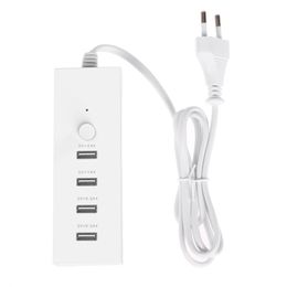 Curtains High Speed 4 Ports Usb Charger 3.0 Quick Charging Smart Plug Power Strip 5v 2a Usb Power Adapter for Home Office Travel Eu Plug