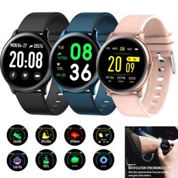 Smart Watches Dome Cameras Women Girls Luxury Fashion Smart Sleep Heart Rate Monitor Wrist es For Women Men Smartphones iOS Android x0706