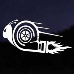 Car Stickers Stylish Turbo Snail Racing Car Motorcycle Decal Reflective Sticker Decoration x0705