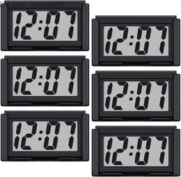 Wall Clocks Wall Clocks 6pcs Mini Car Clock Auto Truck Dashboard Time Convenient Durable Self-Adhesive Bracket Vehicle Electronic Digital For Z230705