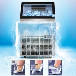 LINBOSS Mini automatic electric ice machine portable Square ice machine small bar coffee shop 50kg 24H