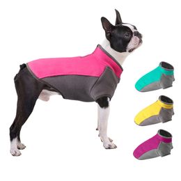 Dog Apparel Super Stretch Fleece Pet Dog Clothes For Small Medium Dogs Winter Puppy Dog Sweatshirt French Bulldog Coat Chihuahua Pug Outfits 230704