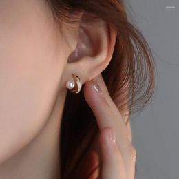 Stud Earrings Fashion Simple And Small Drop Glaze Pearl Delicate Accessories For Woman Christmas Party Girls Luxury Jewellery