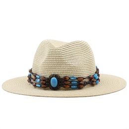 Nation Style Wide Brim Straw Fedora Hats Western Beach Felt Sun hats Party Cap for Man Women summer jazz hat