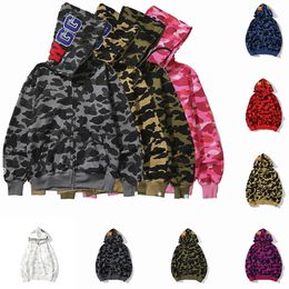 2023 Shark Hoodies zipper hoodie designer clothing Mens Womens zip up skeleton hoodie purple Hoody Stylist Cartoons Sharks Jacket luxury fleece hooded cardigan