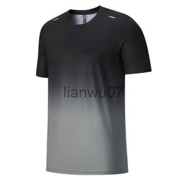 Men's T-Shirts Casual Sports Tee Training Run Quick Dry Breathable Football Short Sleeves Fashion Gradient 3D Printed Gym Round Collar T Shirts J230705