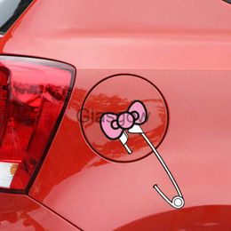 Car Stickers 198CM Car Stickers Safety Pin Baby Pink Cartoon Lovely Cute Girl Creative Decoration For Fuel Tank Cap Bumper Motorcycle C40 x0705