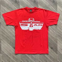 Men's T-Shirts Red Vintage Hellstar T-shirt Cross Print High Quality Cotton Loose Breathable Men Women Short Sleeve T Shirt Summer Top Tee T230705