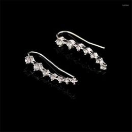 Stud Earrings IFKM Long Dipper Ear Hook Clip On For Women Four-Prong Setting Zircon Climbing Cuff Fashion Jewellery Gifts