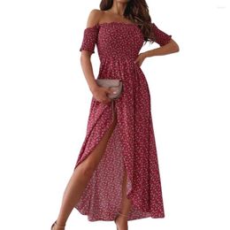 Casual Dresses Womens Shoulder-less Summer For Women 2023 Female Dress Elegant And Pretty Women's