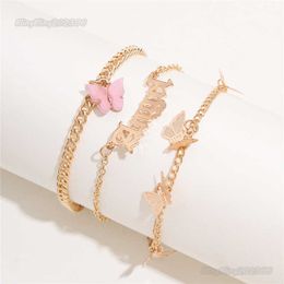 2023 NEW 3pcs/set Butterfly Women Chain Anklet Bracelet Sexy Barefoot Sandal Beach Foot Chains for Lady Party Jewellery