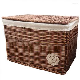 Storage Baskets The Home Willow Organiser Receives Basket Box Carries Large Number Of Rattan Accepts Clothes